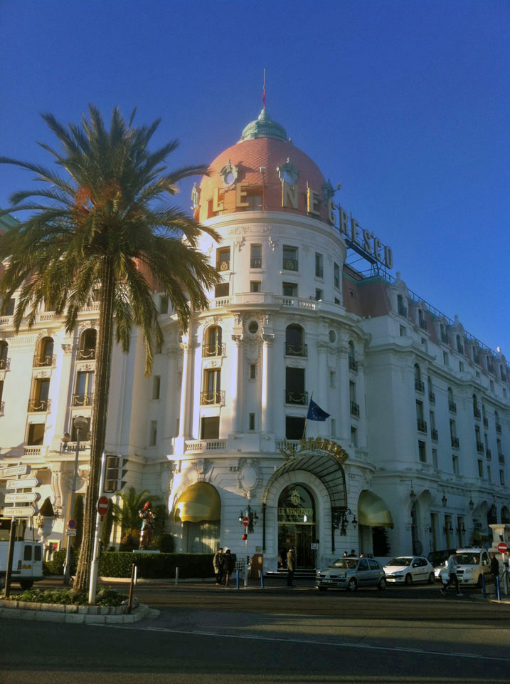 The façade of the hotel Le Negresco in Nice