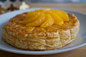 Galettes des rois with almonds, oranges and Grand Marnier