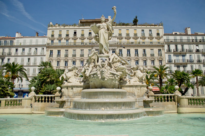 The majestic fountain in Place de la Liberté - Toulon