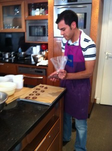 Rob making macarons at Lenotre