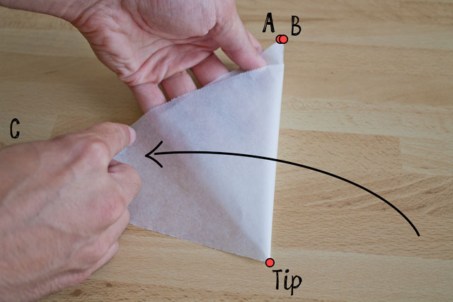 Learn How to Fold a Parchment Bag for Piping 